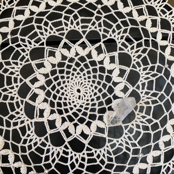 Dream catcher. white with lace, feathers, crystals - Picture 4 of 6